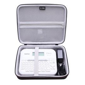 LTGEM Case Compatible with Brother P-Touch PT- D610BT / PT-D410 / PTD600 / PT-D460BT/ PTD400AD Label Maker, Black+Gray