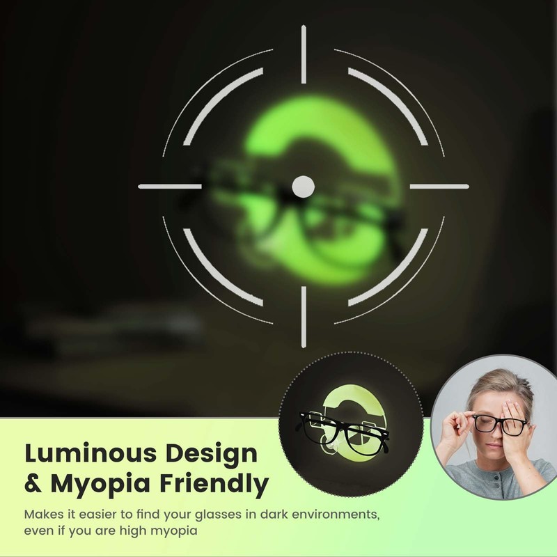 Daily Treasures Glowing Glasses Holder, White