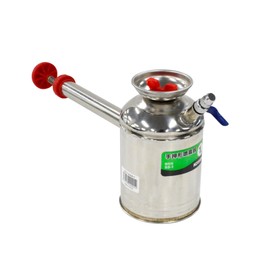 KOSHIN Stainless Steel Manual Sprayer Tank 3.3 gal (1 L) SS-1 Ladle Type Freely 1 Head Spout Direct Mist Ball Cock Flow Adjustment Disinfection Control