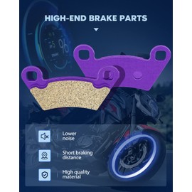 ECCPP Brake Pads Fit for 2008-2014 for Polaris Ranger, 2010-2014 for Polaris RZR, FA354 FA452 Front and Rear Replacement Brake Pads Kits