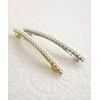 VINGTAINE H7302-S- Small Pearl Long Barrette, Wedding, Party, After-party, Simple,