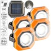 PEARL Solar LED Work Light: Set of 4 Solar Camping