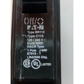 EATON BR 15 Amp Single-Pole Circuit Breaker BR115 New