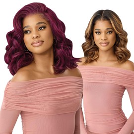 Outre Lace Front Wig -Perfect Hair Line 13X6 - True Frontal Peak 711 (JET BLACK 1)