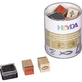 Heyda stamp tin design size: approx. 1.5 x 1.5 cm.