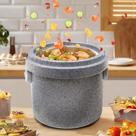 Plieren EPP Insulated Soup Container Commercial Food Warmer for Hot or Cold Food,Hot Box for Catering,With Stainless Steel Bucket,Stackable Soup Carrier for Restaurant, Canteen, Home (12.6QT)