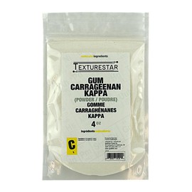Texturestar Pure Kappa Carrageenan Powder - 4 oz | Pure Kappa Carrageenan, Vegan Seaweed Powder Perfect for Gelling & Thickening, Cheese Making