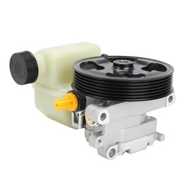 QCESEV Power Steering Pump with Pulley Reservoir Compatible with Mazda CX-7 L4 2.3L 2007-2012, CX-7 L4 2.5L 2010-2012 Replacement for EG2132600A BGJ6E32600B EG2132600 EG2132650