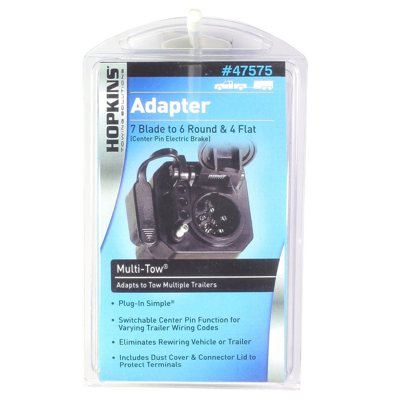 Hopkins 7 Way to 6 Pin and 4 Flat Multi-Tow