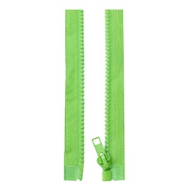 Mandala Crafts #5 Molded Tooth Lime Green Plastic Zipper for Sewing Coats, Bags, Jackets - 30 Inches Heavy Duty Separating Zipper