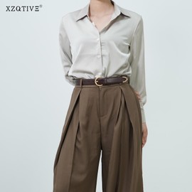 XZQTIVE Damen Ledergürtel für Jeans Hosen Kleider Mode Damen Schwarzer Gürte