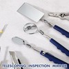 Copkim 3 Pieces Telescoping Inspection Mirror Stainless Steel Extendable Mechanic