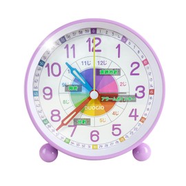 Alarm Clock, Children's Educational Clock, Tabletop, Table Clock, Standing-type Clock, Analog, Alarm Clock, Silent Continuous Second Hand, Learning Clock, Elementary School Student, Easy to Read Clock, Bedroom, Alarm Clock, Boys/Girls, Cute Watch, Gift, 