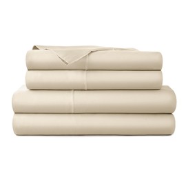 100% Organic Cotton Sheets Full Size - GOTS Certified Organic Bed Sheets with Deep Pocket & Breathable and Cozy Sateen Weave Gets Softer with Each Wash - Luxury 4 Piece Set (Dune, Full)
