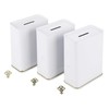Pack of 3 White Tin Donation Box Money Holder Can