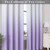 Estelar Textiler Lilac and Greyish White Ombre Blackout Curtains for