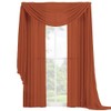 Decotex 3 Piece Elegant Sheer Voile Window Curtain Panel Drape