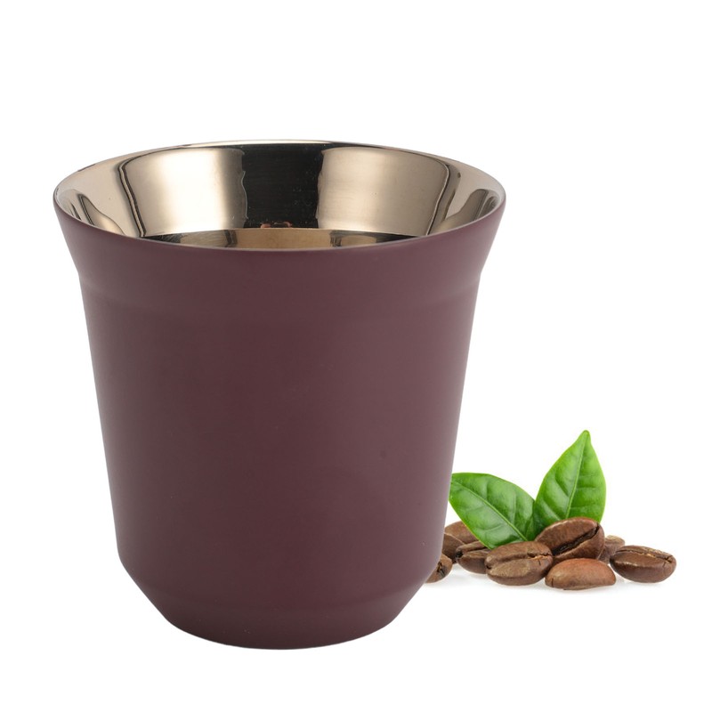 Double Wall Stainless Steel Demitasse Cup Coffee Cup Reusable Stackable