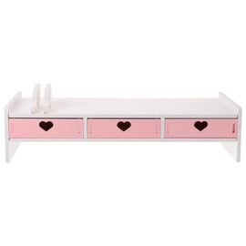 1pc Monitor Stand Monitor Table Computer Monitor Decoration Screen Enhancement Organizer Laptop Desk Stand Computer Stand for Desktop Monitor Riser with Organizer Conputer Pvc Pink