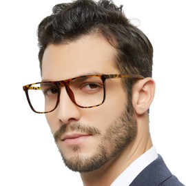 MARE AZZURO Wide Reading Glasses 3.50 Men's Strength Readers Square Fashion Eyeglasses 3.5 Reader +350 for Male
