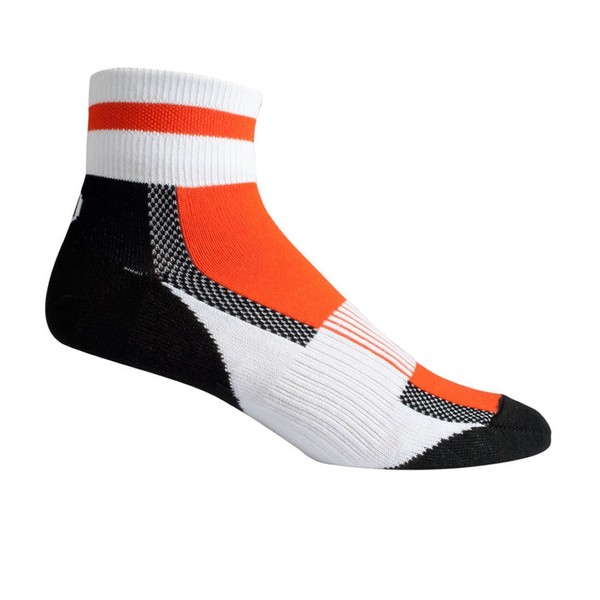Aero Tech Designs Quarter Crew Socks, color Orange, size Small