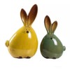 Ceramic Rabbit Figurines Easter Long Ear Bunny Ornament Desktop Animal