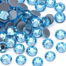 Jollin Hot Fix Rhinestone Glass Flat Back Beads Hot Fix Teal SS20