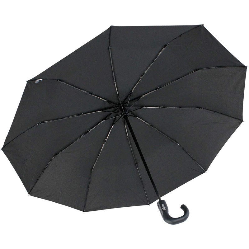 iX-brella Men's Pocket Umbrella Open-Close Automatic Round Hook Handle, Carbon