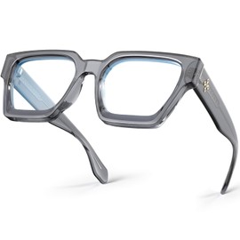 VISOONE Blue Light Blocking Glasses with TR90 Rectangle Frame and Chic Preppy Look for Women Men RIVER