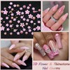 VOTACOS Flatback Nail Art Rhinestones Flower Nail Charms with AB