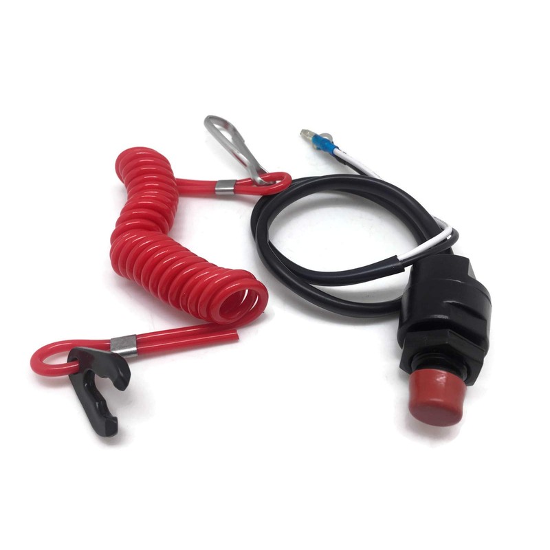 YAMASCO Boat Motor Kill Stop Switch & Safety Tether Lanyard