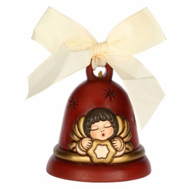 THUN - Limited Edition 2024 Bell with Angel Ceramic Red 7.1 x 7.1 cm Height 7.8 cm