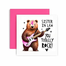 Huxters Mothers Day Card for Grandma Birthday Card for Her - Sister-In-Law You Totally Rock! - Funny Mother's Card - 14.8cm (Sister-In-Law)