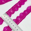1 Inch Rose Color Elastic Lace Ribbon, 5 Yard Sewing