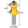 Yakamoz 1/2 Inch Shank Bullnose Bead Column Face Molding Router