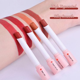 Lippenstift Set - Matt Rot Lipstick Hochpigmentierter Samt Lippenstifte - Lang Anhaltend Nicht Klebend Seidig Glatt Lipgloss Lippenstift Matt Für Frauen Mädchen Make Up