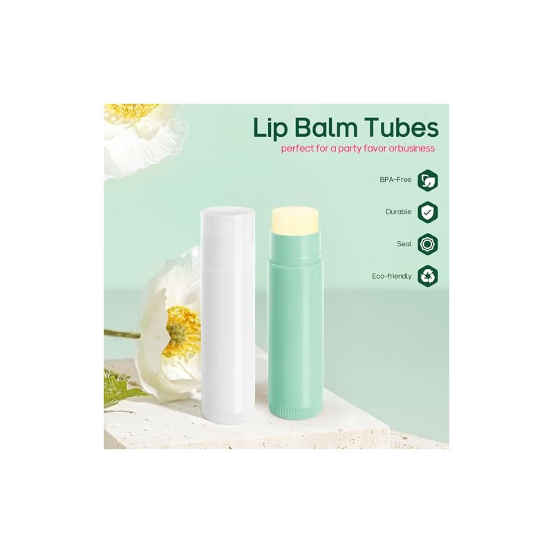 Sherules - 50 tubos de bálsamo labial vacíos de 5,5