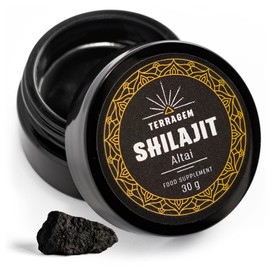 TERRAGEM TERRAGEM Shilajit Altai Mumijo 30g C Natrliches Harz aus dem Altai C 100% ohne Zus?tze C Fulvins?ure & Mineralien C Nahrungserg?nzungsmittel C Vegan C Adaptogen C Energie - Glasdose
