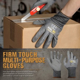 Glove Station Large Nitrile Foam Coated Cut Resistant Gloves, Pack of 12, Ideal for Cutting, Carpentry, Kitchen, Outdoor Work, and More
