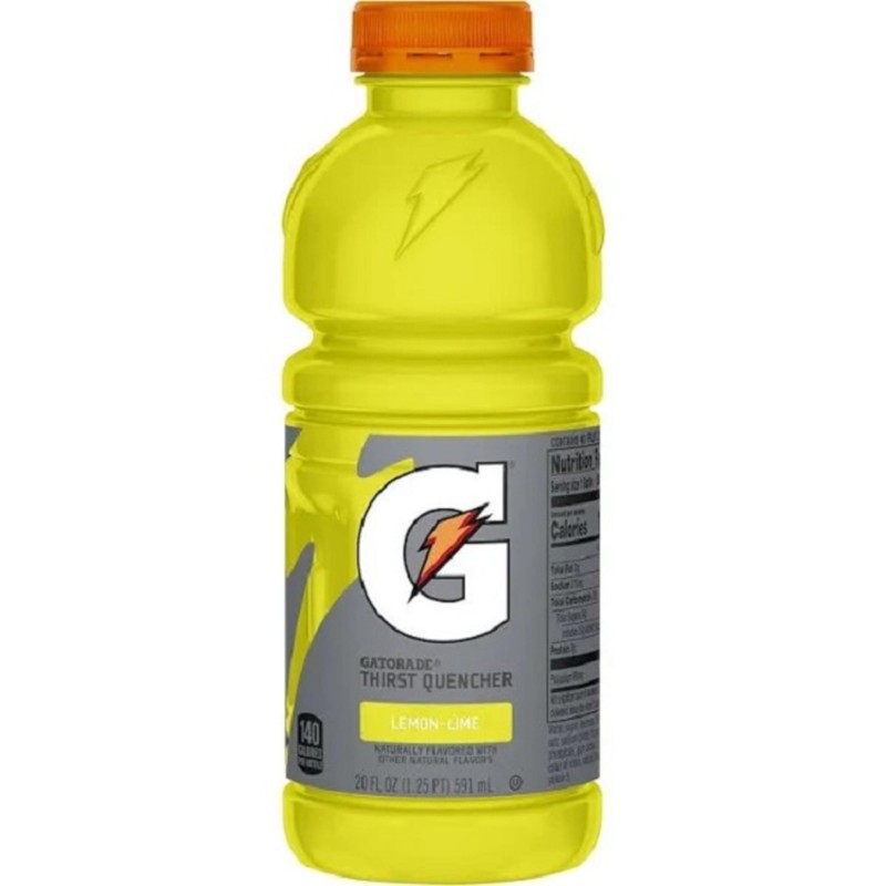 Gatorade Sports Drink, Lemon Lime - Wide Mouth, 20-Ounce Bottles