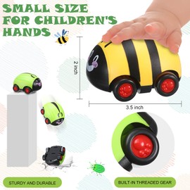 6 Pieces Animals Pull Back Cars Friction Powered Push and Go Back and Forth Vehicles Car Toys Friction Powered Vehicle Playset Toys (Vivid Style)