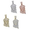 HarlemBling Solid 925 Sterling Silver Iced Out Jesus Piece Pendant