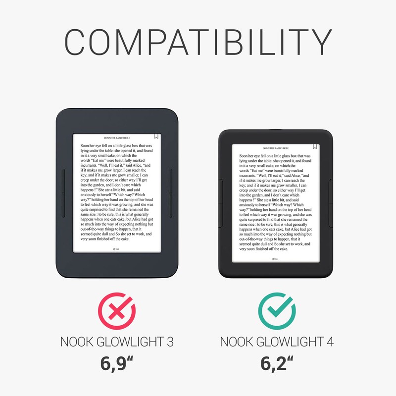 kwmobile Case Compatible with Barnes & Noble Nook Glowlight 4