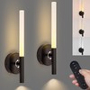 Battery Operated Wall Sconces Set of Two with Remote Control,