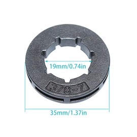Atunee 2Pcs 3/8" 19mm Sprocket Rim fit for Husqvarna 555 154 254 257 262 XP 455 460 Rancher 50 51 55 Chainsaw Parts Replace 504523002