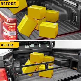 Maxzina Truck Bed Divider Compatible with 2022-2025 Ford Maverick Cargo Divider Trunk Organizer Aluminum Alloy Luggage Divider Replacement for 2024 Maverick Accessories