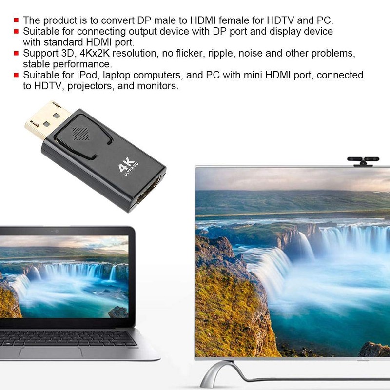 Adaptador 4K Displayport a HDMI Adaptador DP macho a HDMI