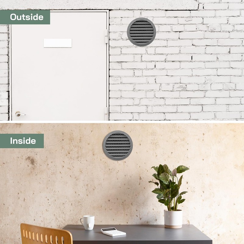 Vent Systems 8" Inch Round Register Vent Cover - Aluminum