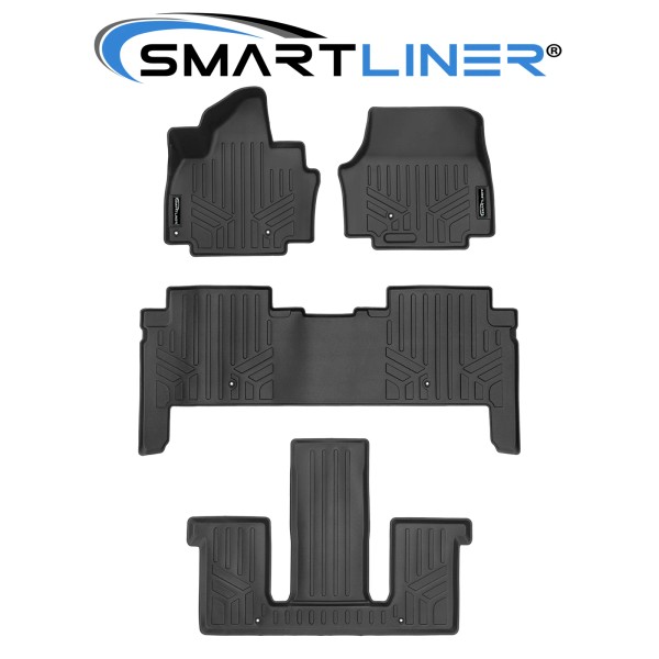 SMARTLINER All Weather Custom Fit Black 3 Row Liner Set