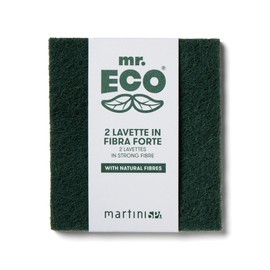 Martini Spa Green Household Sponges 2 Fibre Scouring Pads, Multi-Colour, One
